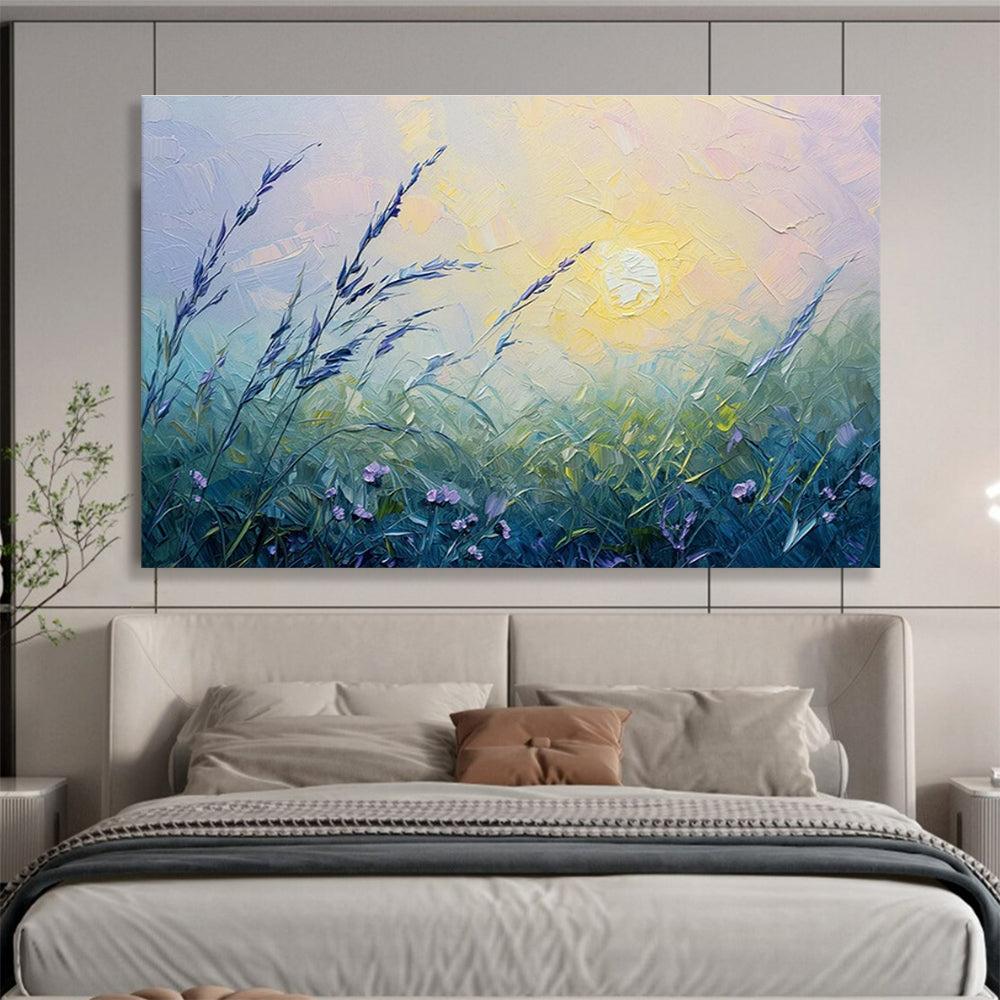 Oversized Custom Abstract Hand Painting for Arctic Tundra Landform Evolution Research Station DLZ3146