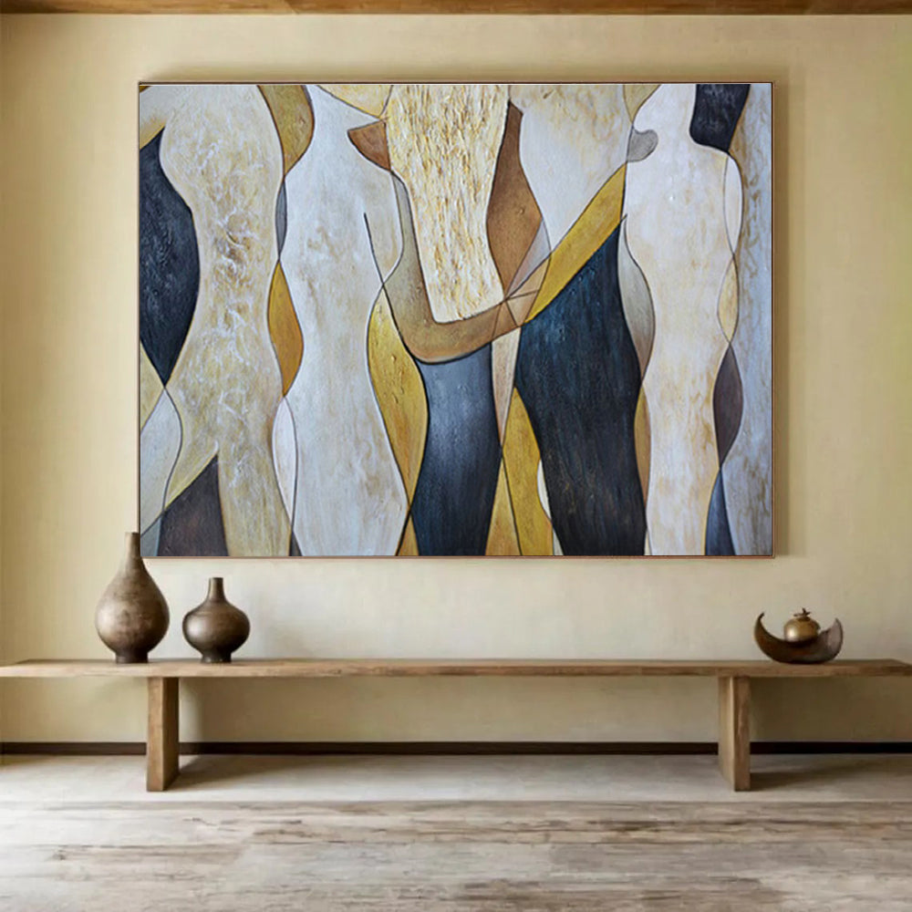 Large-Size Custom Abstract Hand Painting for Urban Rooftop Composting and Vermiculture Facility DLZ3115