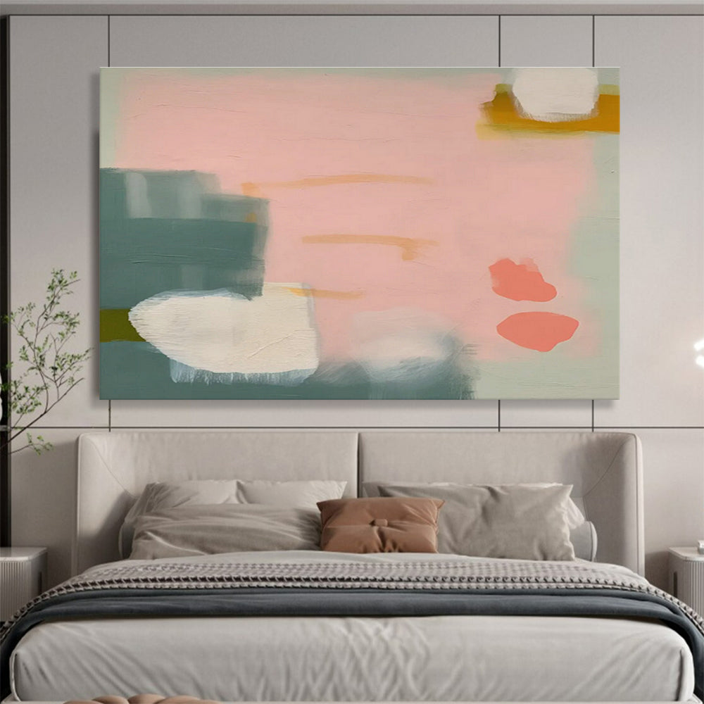 Oversized Custom Abstract Hand Painting for Podcast Recording Studio DLZ2872