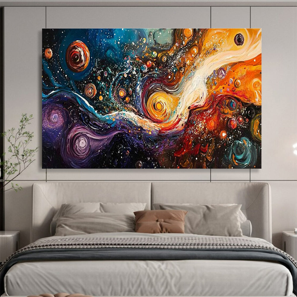 Customized Large Abstract Hand Painting for Subterranean Geothermal Power Plant Geothermal Fluid Chemistry Analysis Laboratory DLZ3199