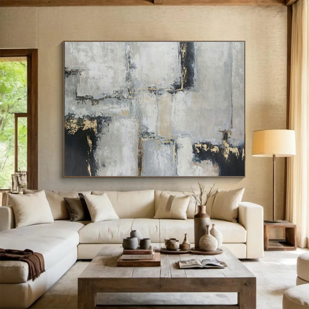 Oversized Custom Abstract Hand Painting for Eye Clinic DLZ2735