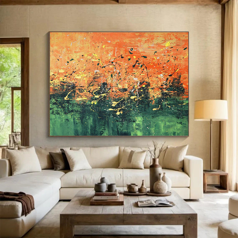 Tailored Autonomous Vehicle Testing Ground Giant Abstract Hand Painting DLZ2539