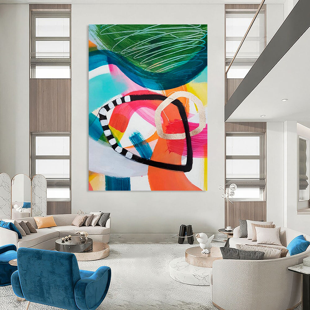 Extra Large Custom Handmade Abstract Wall Art for Sustainable Furniture Showrooms  DLZ0100