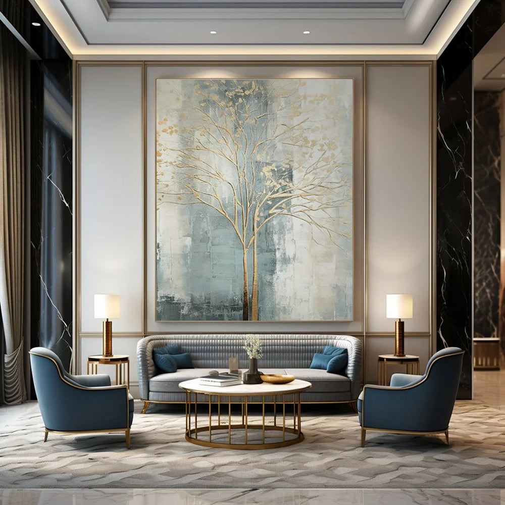 Large-Scale Customizable Hand-Painted Abstract Painting - The Ideal Choice for Office Style  DLZ0120