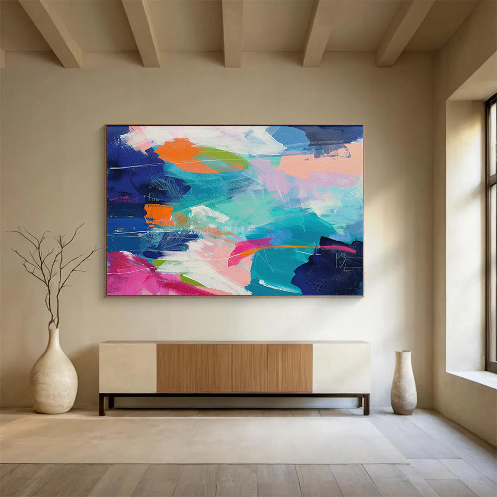 Customized Large-Scale Abstract Hand Painting for Animation Rendering Farm Control Room DLZ2873