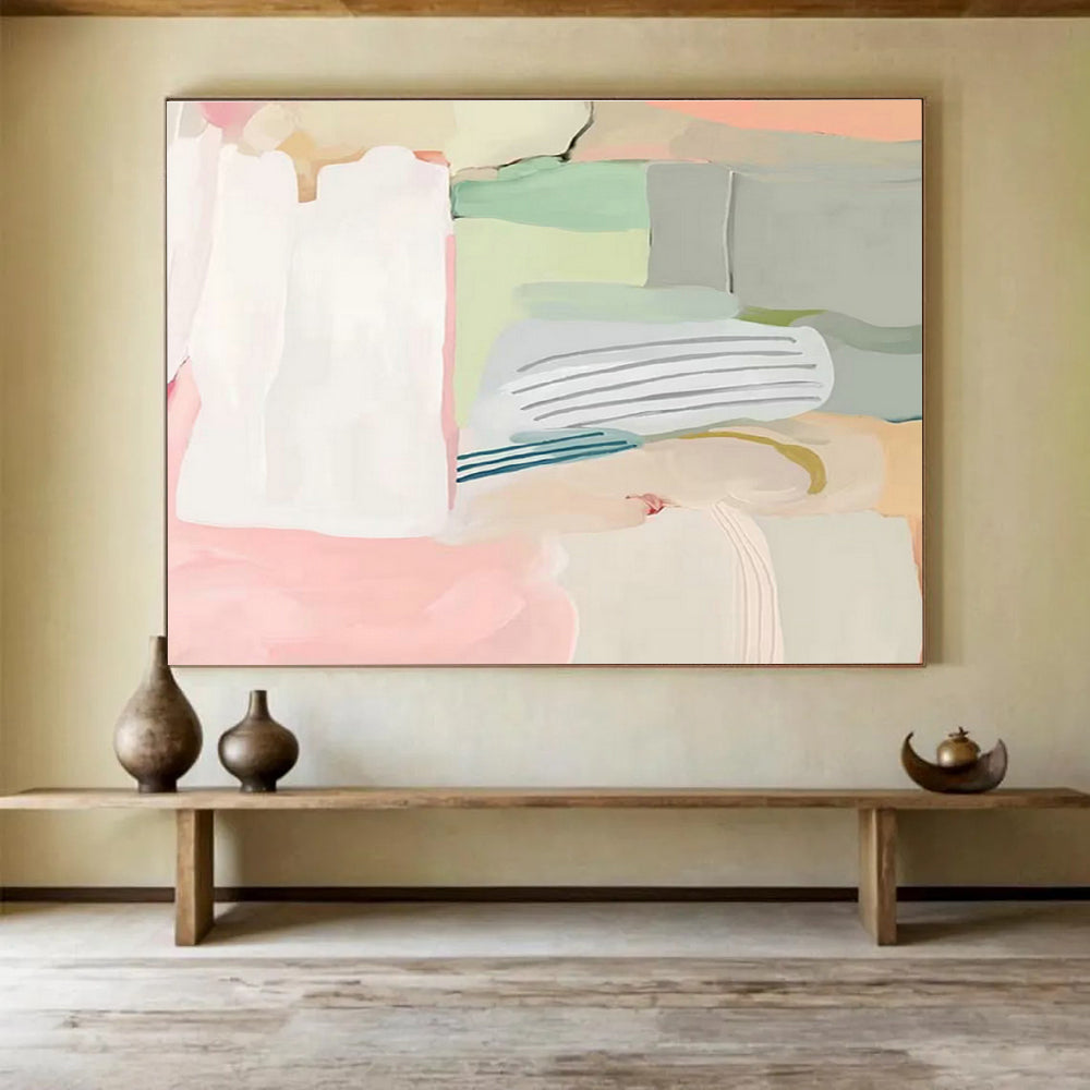 Oversized Custom Hand-Painted Abstract Art for Cargo Ship Captain's Quarters DLZ2796