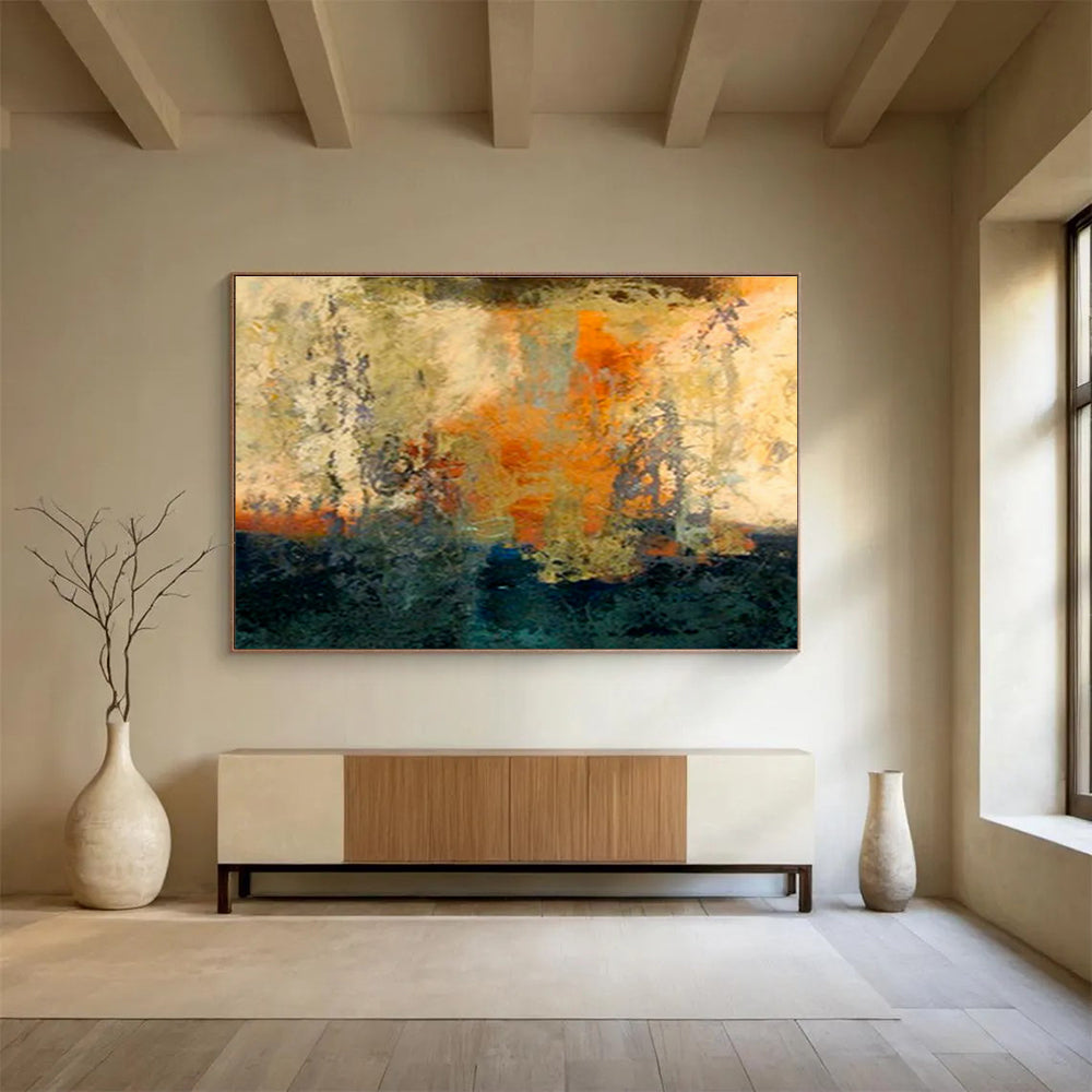 Large-Size Custom Hand-Painted Abstract Painting for Veterinary Emergency Room DLZ2762