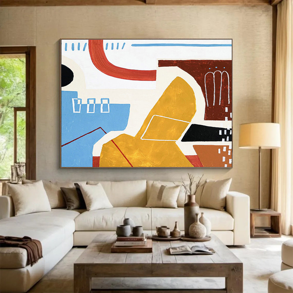 Custom Giant Abstract Hand Painting for Subterranean Mushroom Farm Cultivation Area DLZ2950