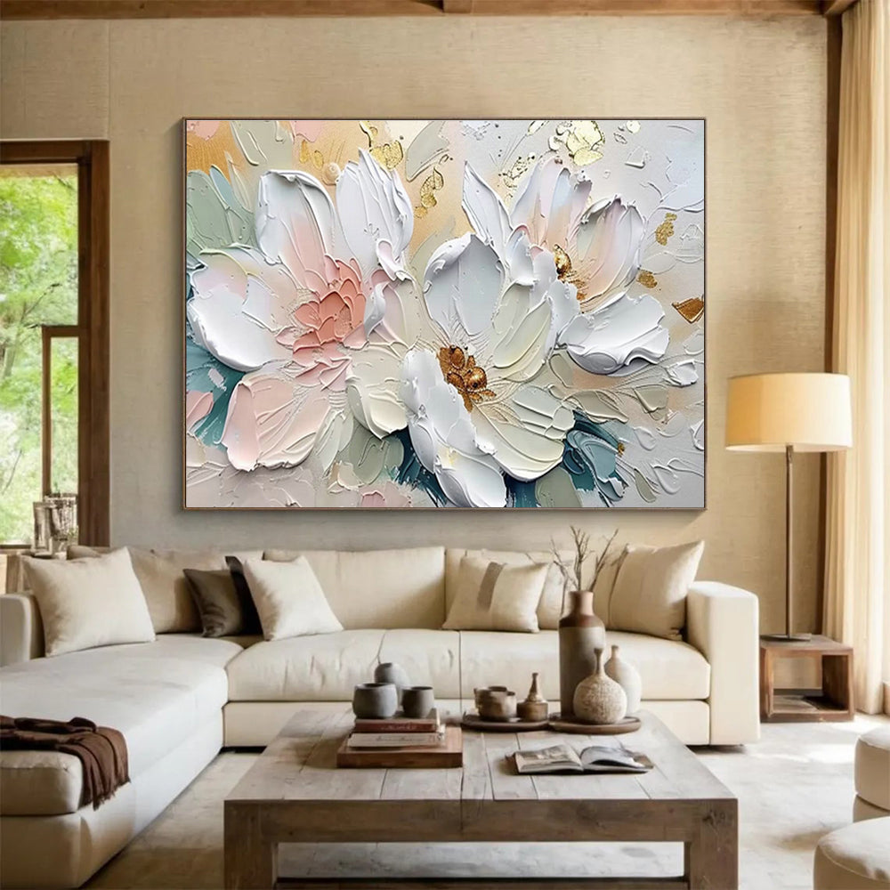 Oversized Custom Abstract Hand Painting for Deep-Sea Coral Reef Fragmentation Research Project Office DLZ3096
