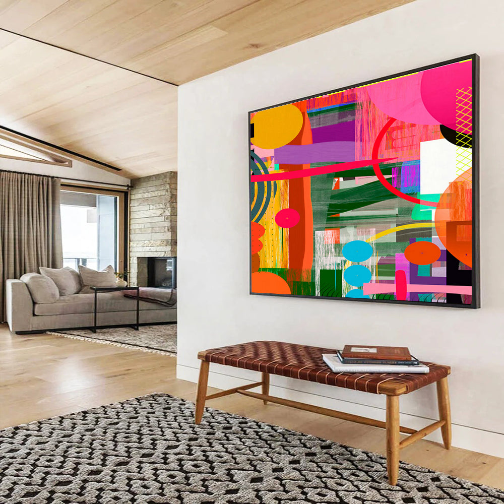 Tailored Mall Lounge Oversized Abstract Hand Painting