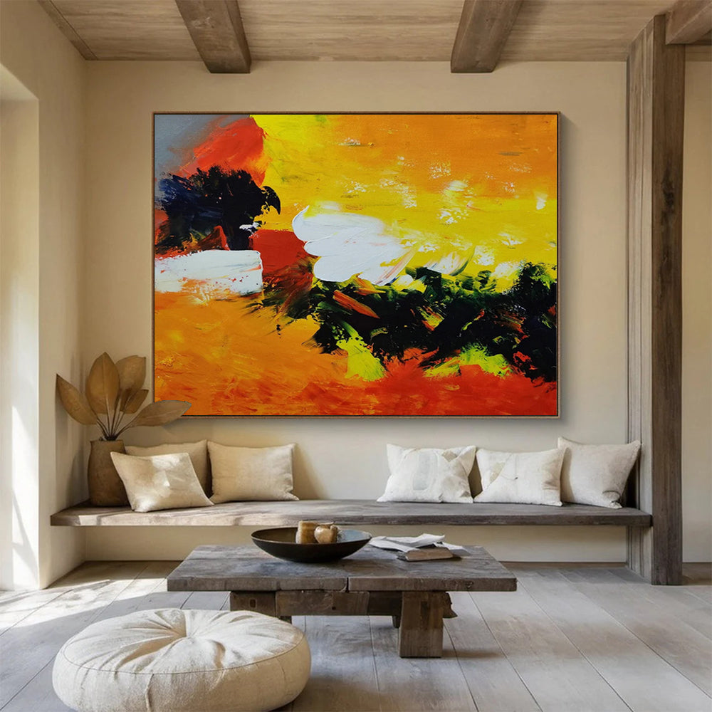 Large-Size Custom Abstract Hand Painting for Urban Vertical Aquaponics Training Academy DLZ3036