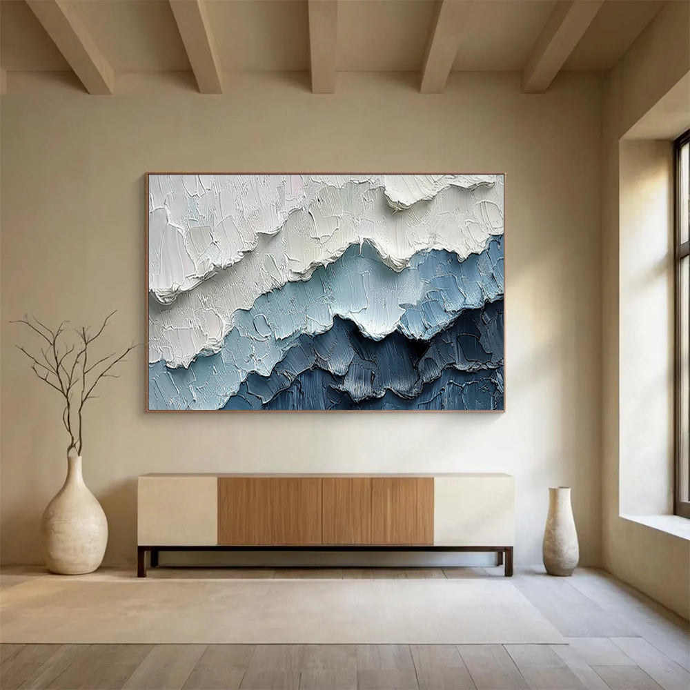 Metal Foil Collage Custom Hand-Painted Abstract Diptych for Commercial Spaces