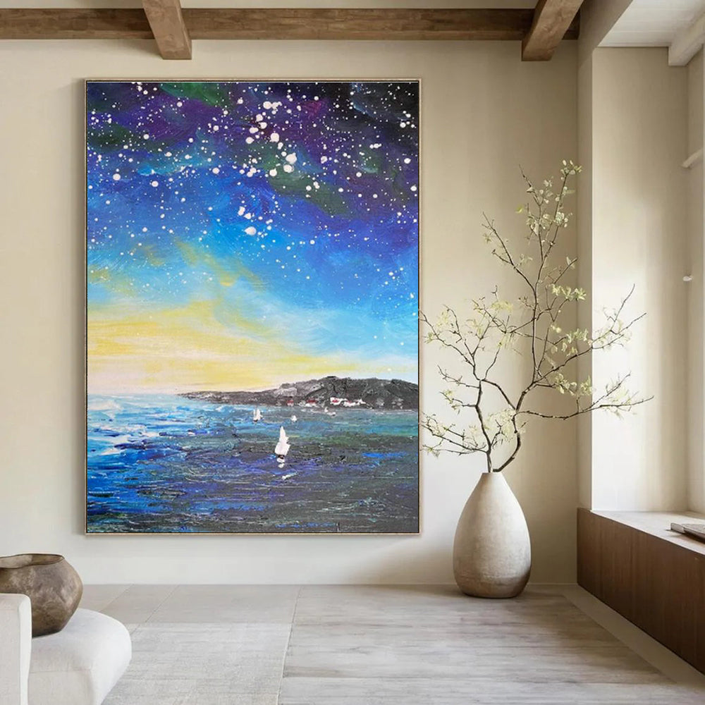 Gigantic Custom Hand-Painted Abstract Art - Galactic Explorations for Space Science Centers  DLZ0347
