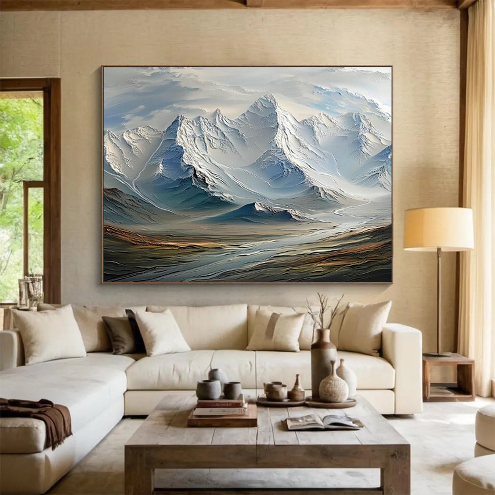Oversized Custom Abstract Hand Painting for Quantum Computing Research Facility DLZ2854