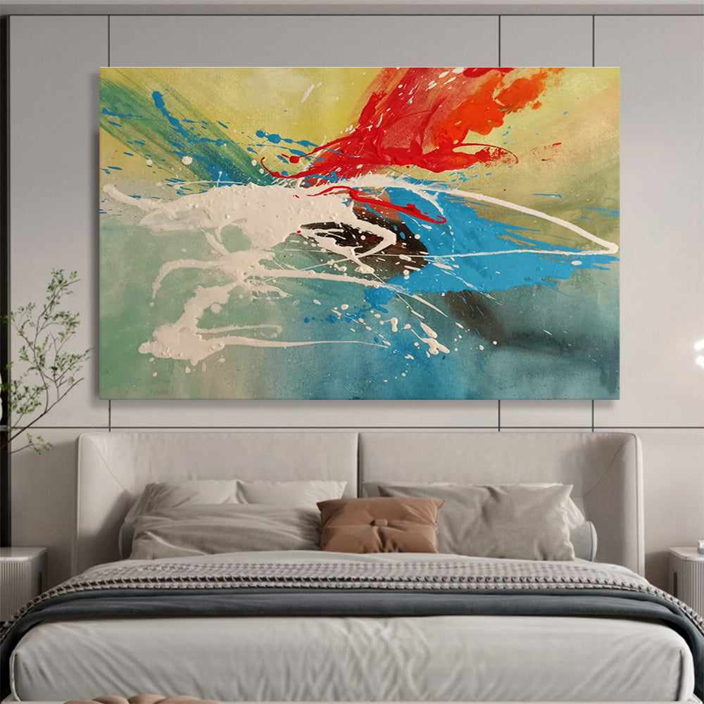 Hand-Painted Large Abstract Artwork, Minimalist Style for Modern Homes DLZ3227