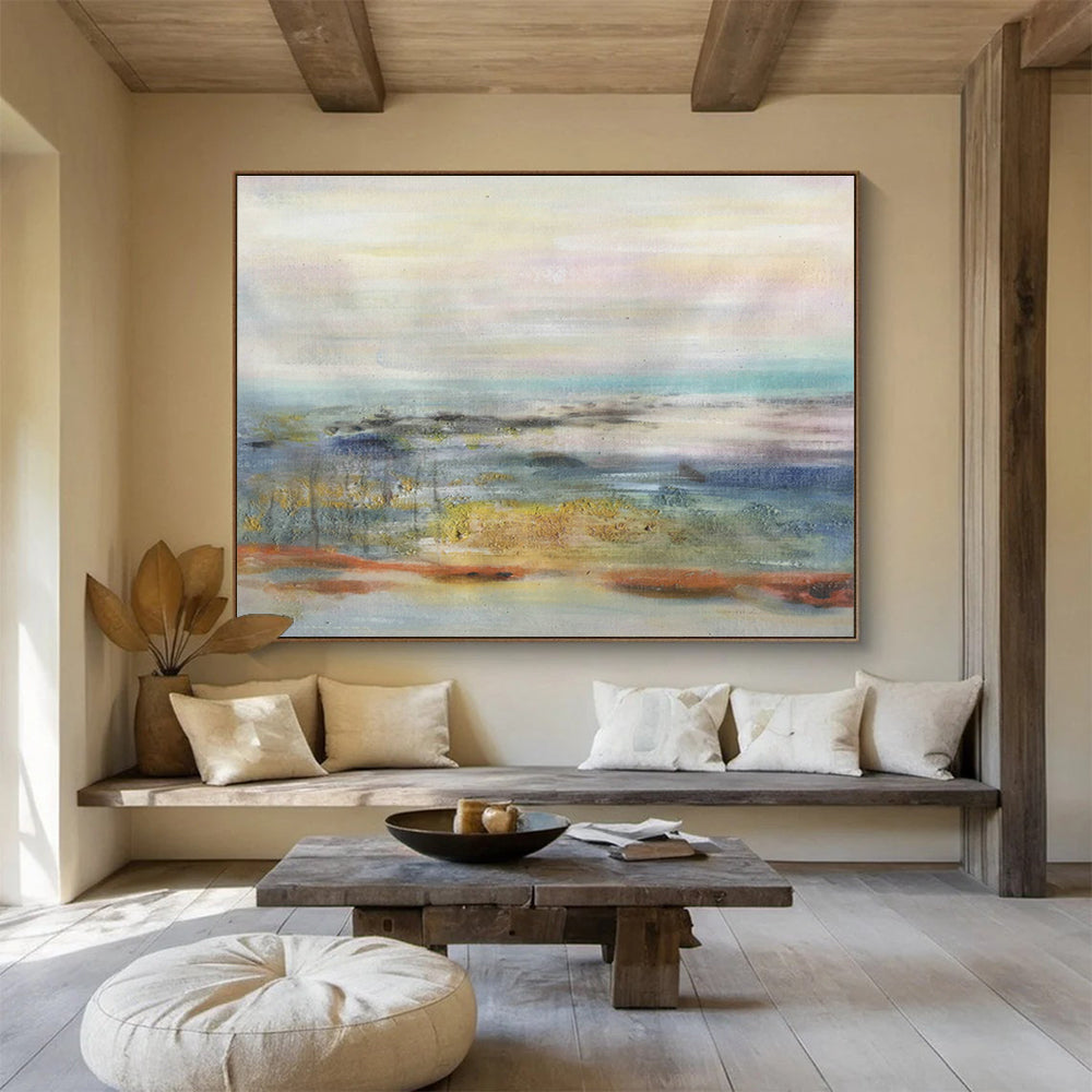 Oversized Custom Abstract Hand Painting for Gym DLZ2684