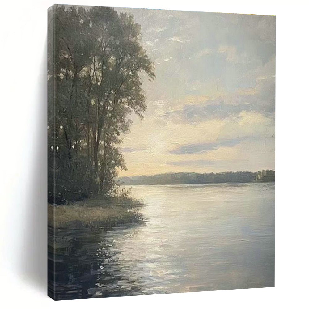 Grandiose Custom Hand-Painted Abstract Painting - Timeless Elegance for High-End Event Planning Studios  DLZ0237