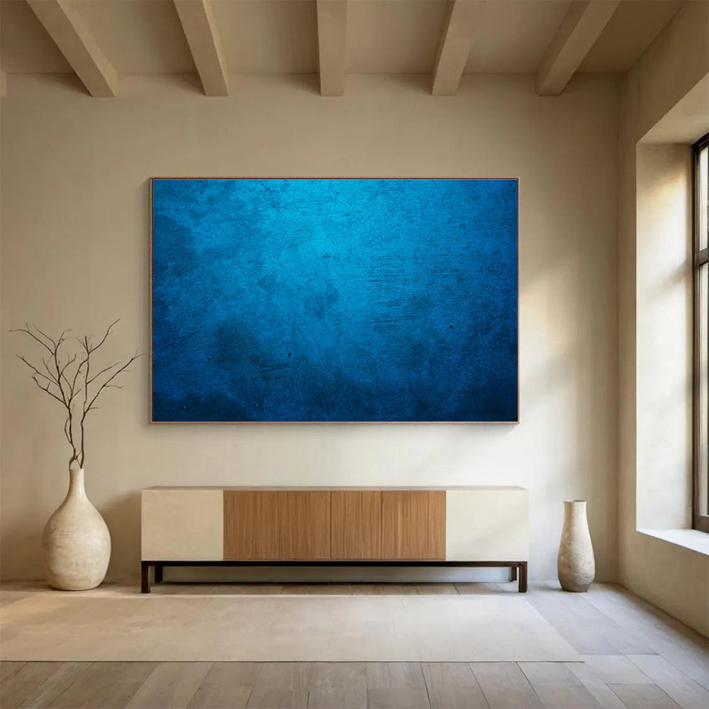 Custom-Made Giant Abstract Hand Painting for Deep-Sea Mineral Exploration Vessel Crew Mess DLZ3000