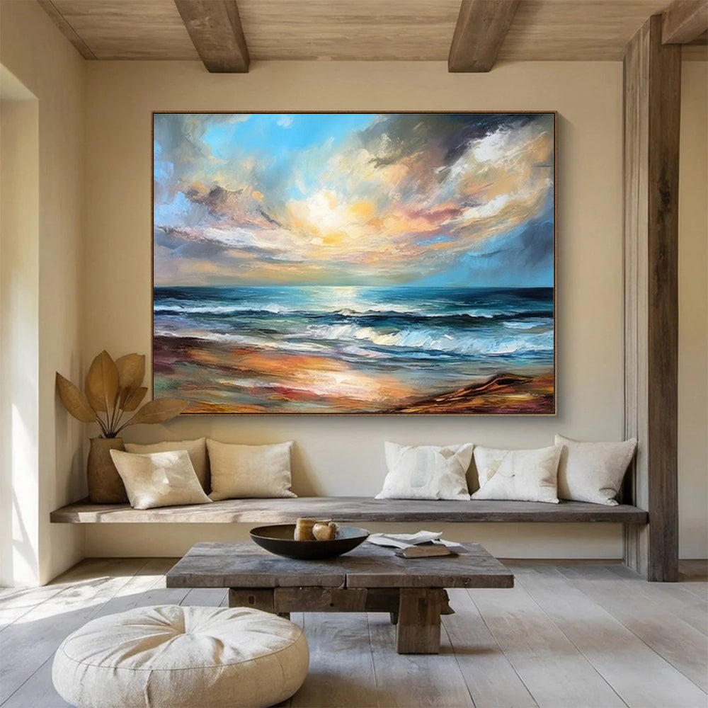 Oversized Custom Abstract Hand Painting for Shooting Range DLZ2722