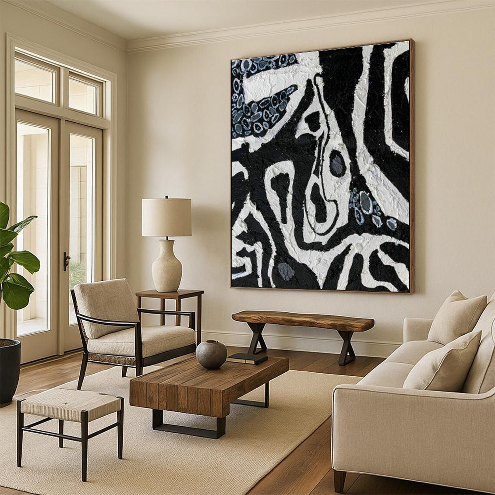 Colossal Custom Hand-Painted Abstract Art for Traditional Brazilian Capoeira Academies  DLZ0052