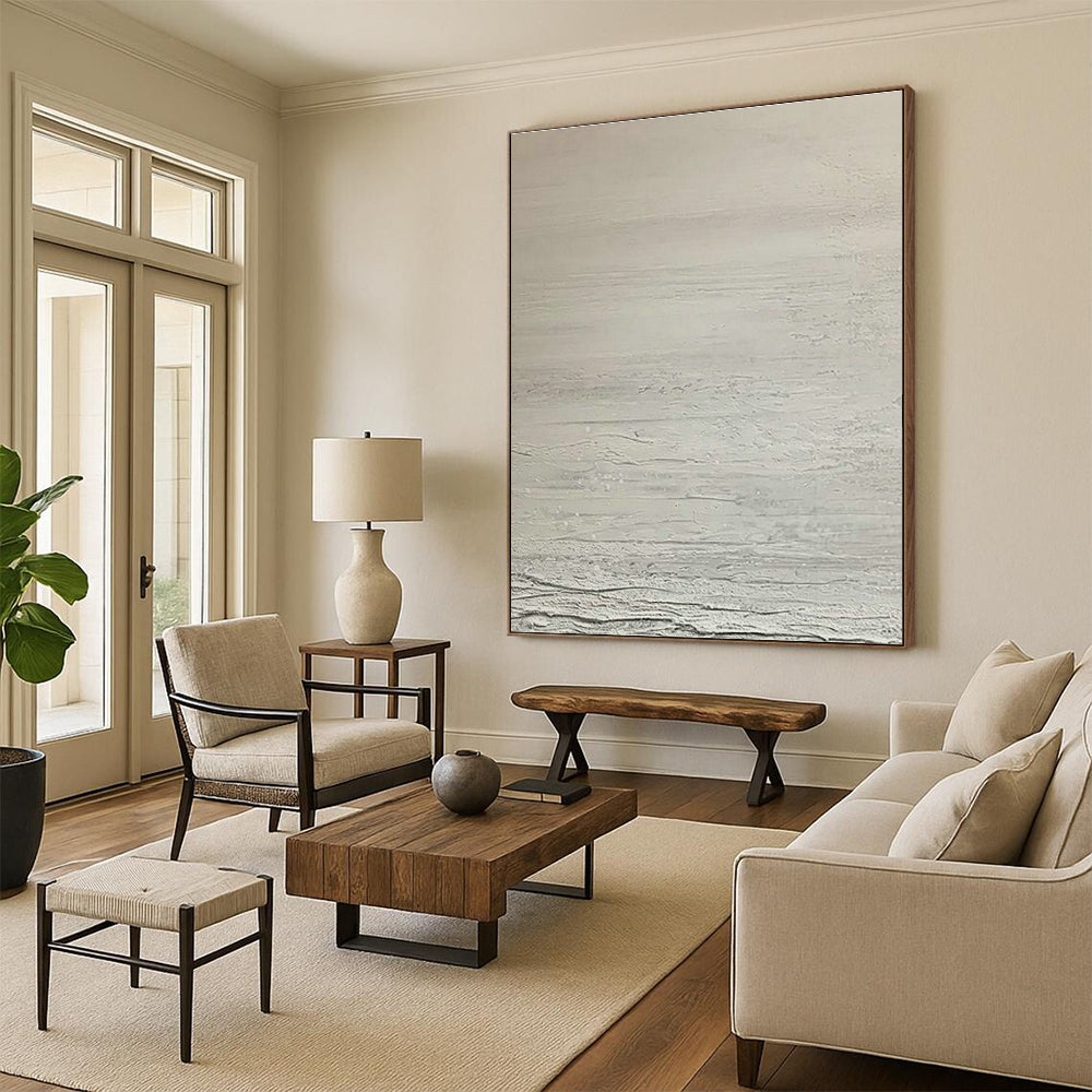 Massive Custom Hand-Painted Abstract Canvas - Inviting Decor for Community Kitchens  DLZ0206