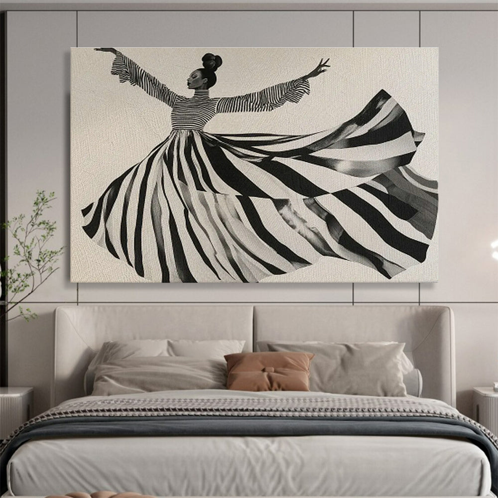 Bespoke Underground City Transit Hub Oversized Abstract Hand-Painted Mural DLZ2615