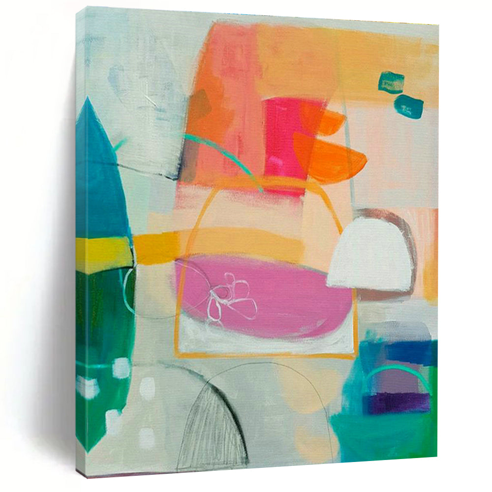 Extra Wide Custom Handmade Abstract Wall Art for Urban Gardening Co - ops  DLZ0095