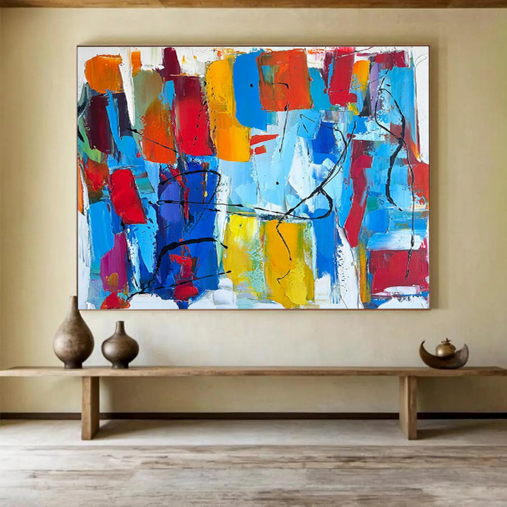 Customized Large-Scale Abstract Hand Painting for Subterranean Aquifer Protection and Restoration Office DLZ2989