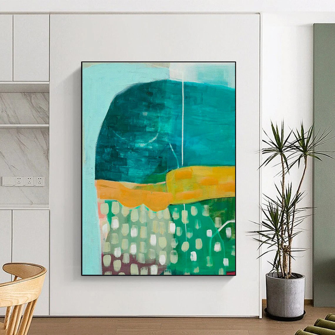 Jumbo Customizable Hand-Painted Abstract Artwork for Underwater Photography Galleries  DLZ0094