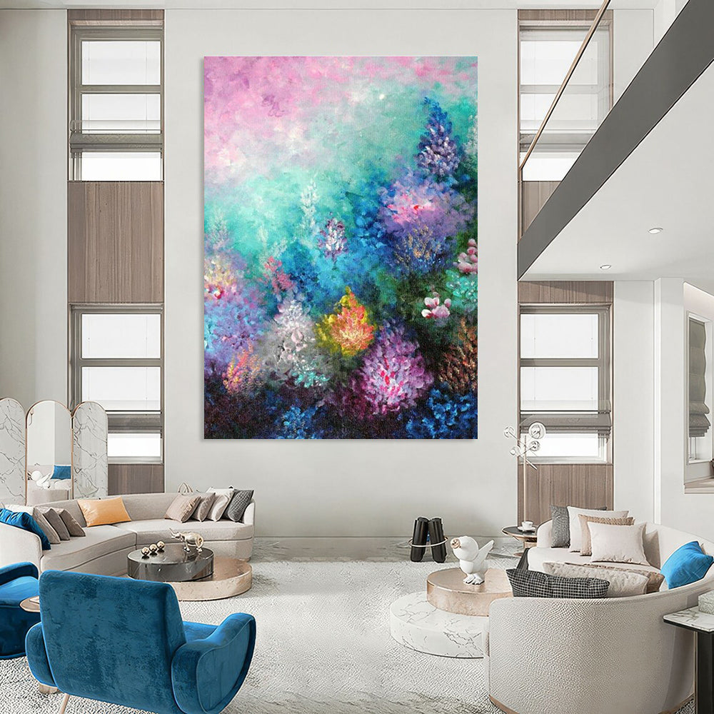 Jumbo Customizable Hand-Painted Abstract Artwork for Co-Creating Workspaces  DLZ0065