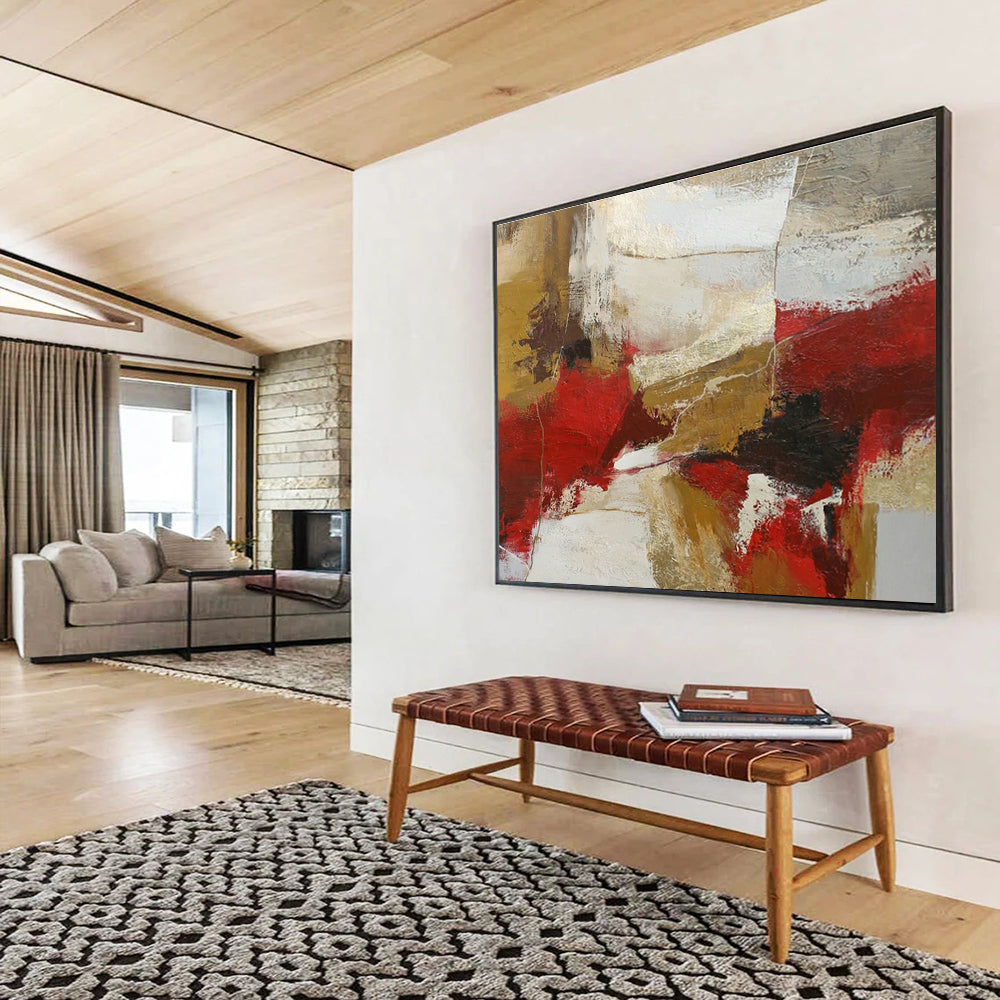 Large Custom Abstract Hand-Painted Art for E-learning Content Creation Center DLZ2890