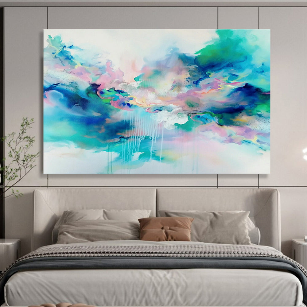 Large-Size Custom Hand-Painted Abstract Painting for E-sports Tournament Command Center DLZ2870