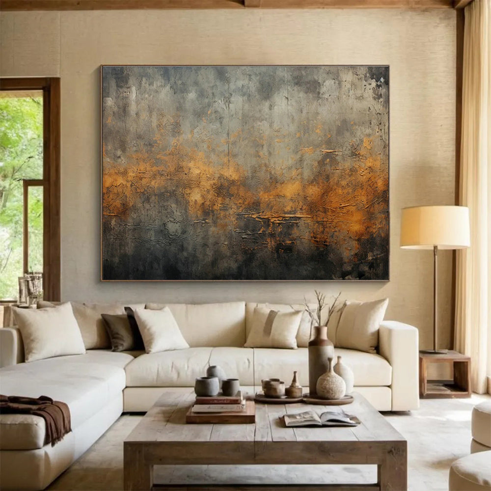 Large Custom Abstract Hand-Painted Art for Pottery Studio DLZ2753