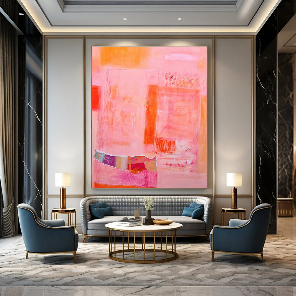 Grand Custom Hand-Painted Abstract Painting - Regal Atmosphere for Royal Palaces  DLZ0177