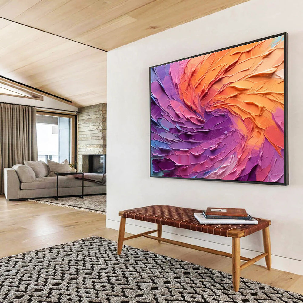 Large Custom Abstract Hand-Painted Art for Urban Vertical Farming Crop Nutrient Uptake Kinetics Research Institute DLZ3204