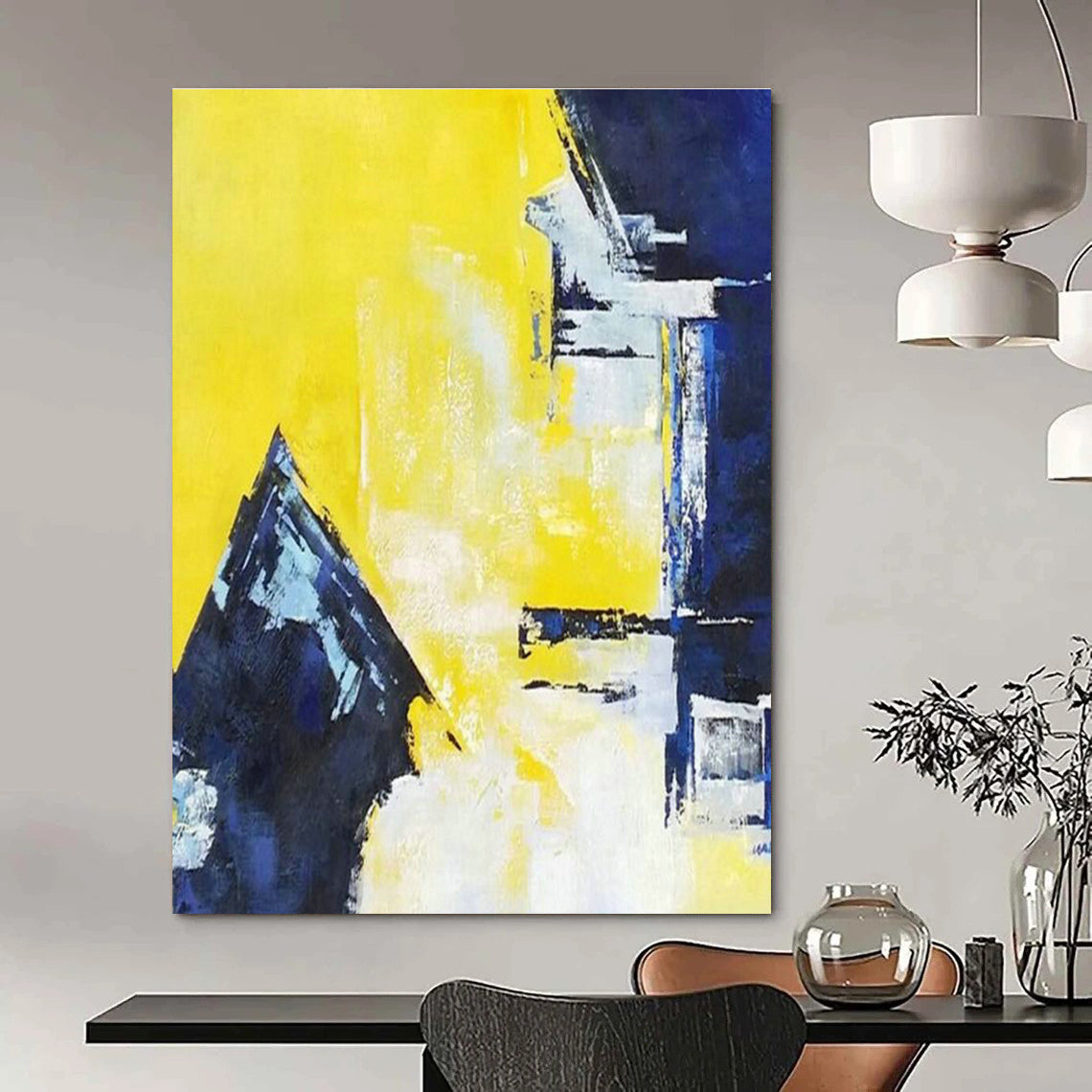Vast Custom Hand-Painted Abstract Canvas - Artistic Imagination for Graphic Novel Illustration Workshops  DLZ0327
