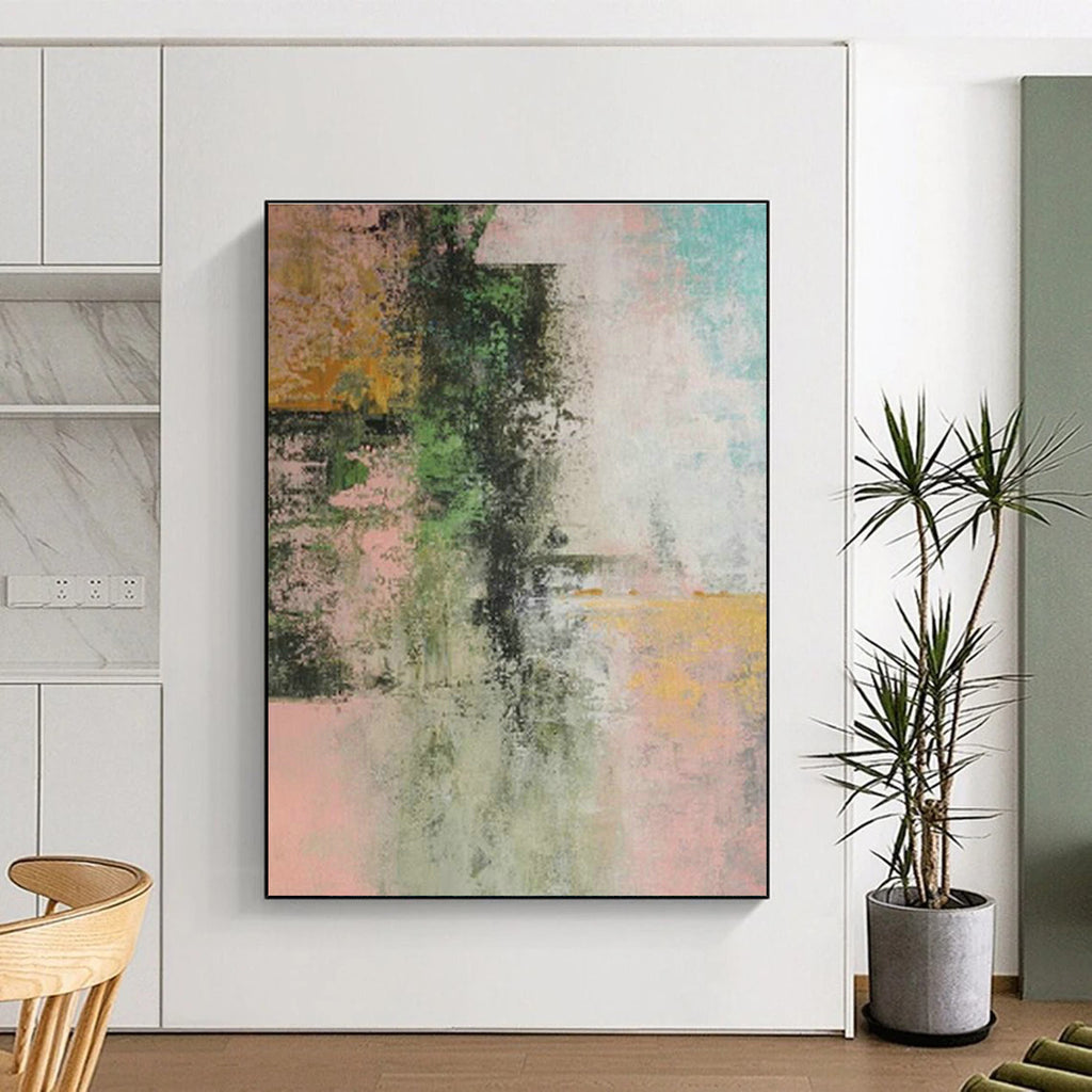 Oversized Custom Handmade Abstract Painting for Traditional Japanese Kimono Ateliers  DLZ0044