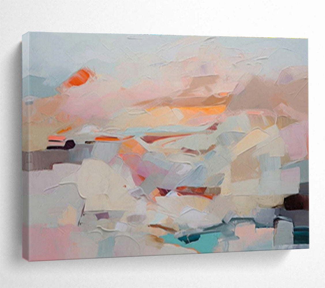 Large Custom Abstract Hand-Painted Art for Airport Terminal Duty-Free Area DLZ2794