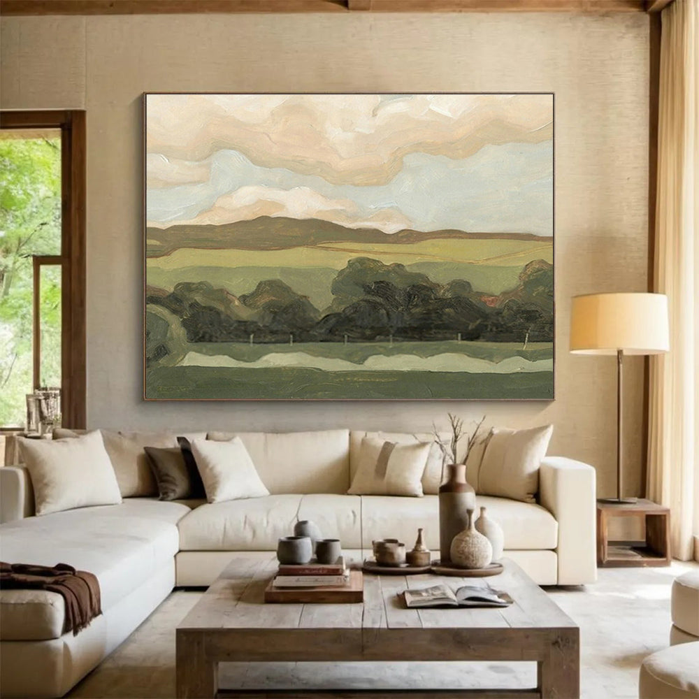 Customized Large-Scale Abstract Hand Painting for Seaplane Terminal Hangar DLZ2809