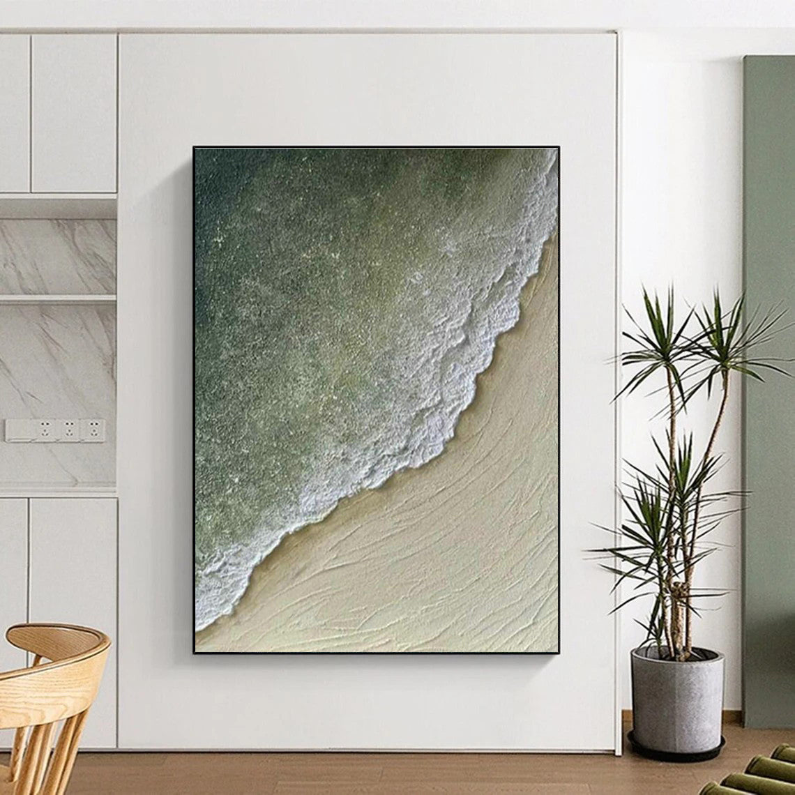 Massive Custom Hand-Painted Abstract Painting - Botanical Elegance for Orchid Conservatories  DLZ0222