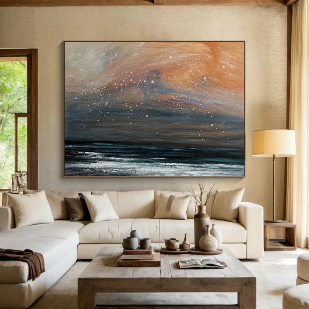 Customizable Airport Terminal Giant Abstract Hand Painting