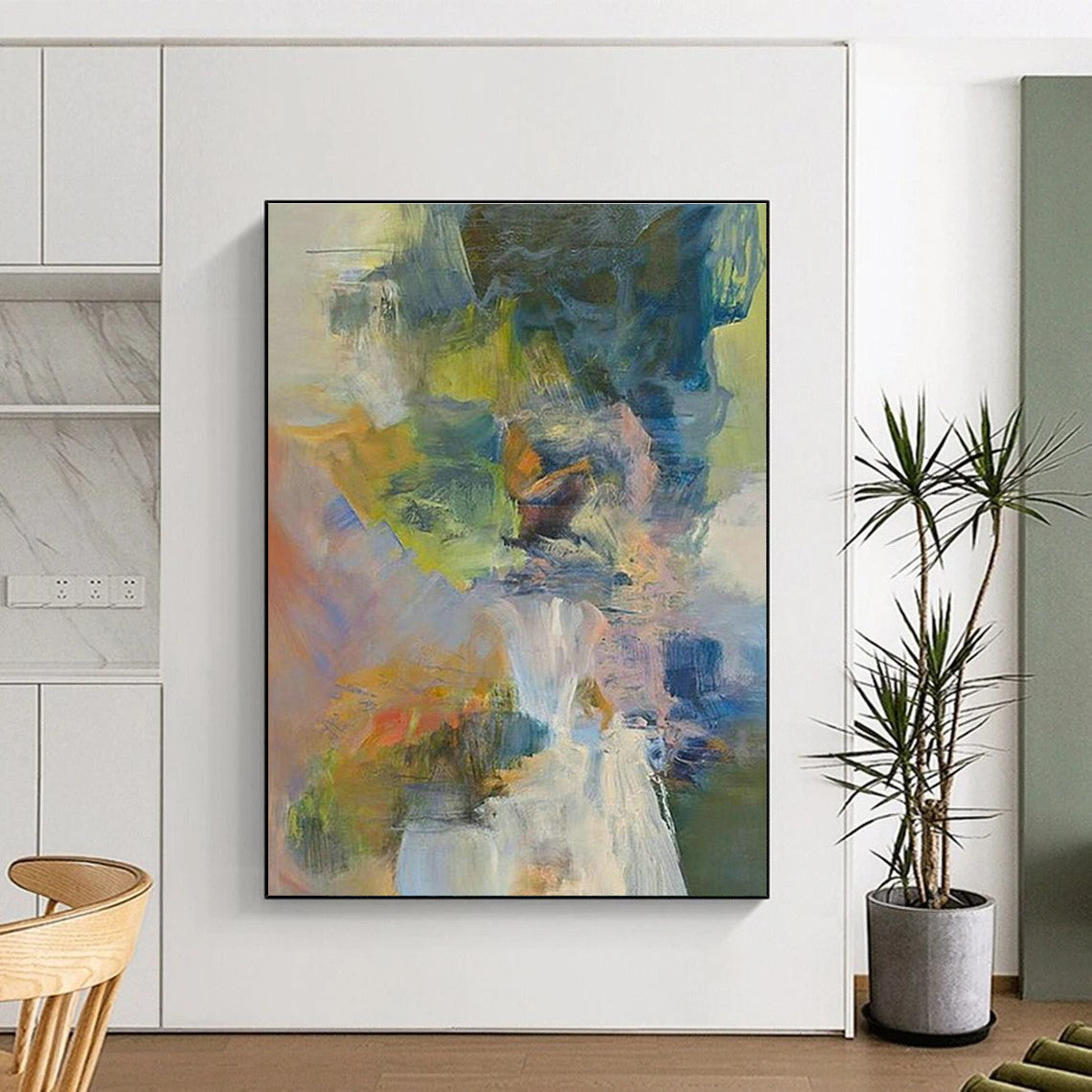 Vast Custom Hand-Painted Abstract Canvas - Artistic Creativity for Cartoon Animation Studios  DLZ0267