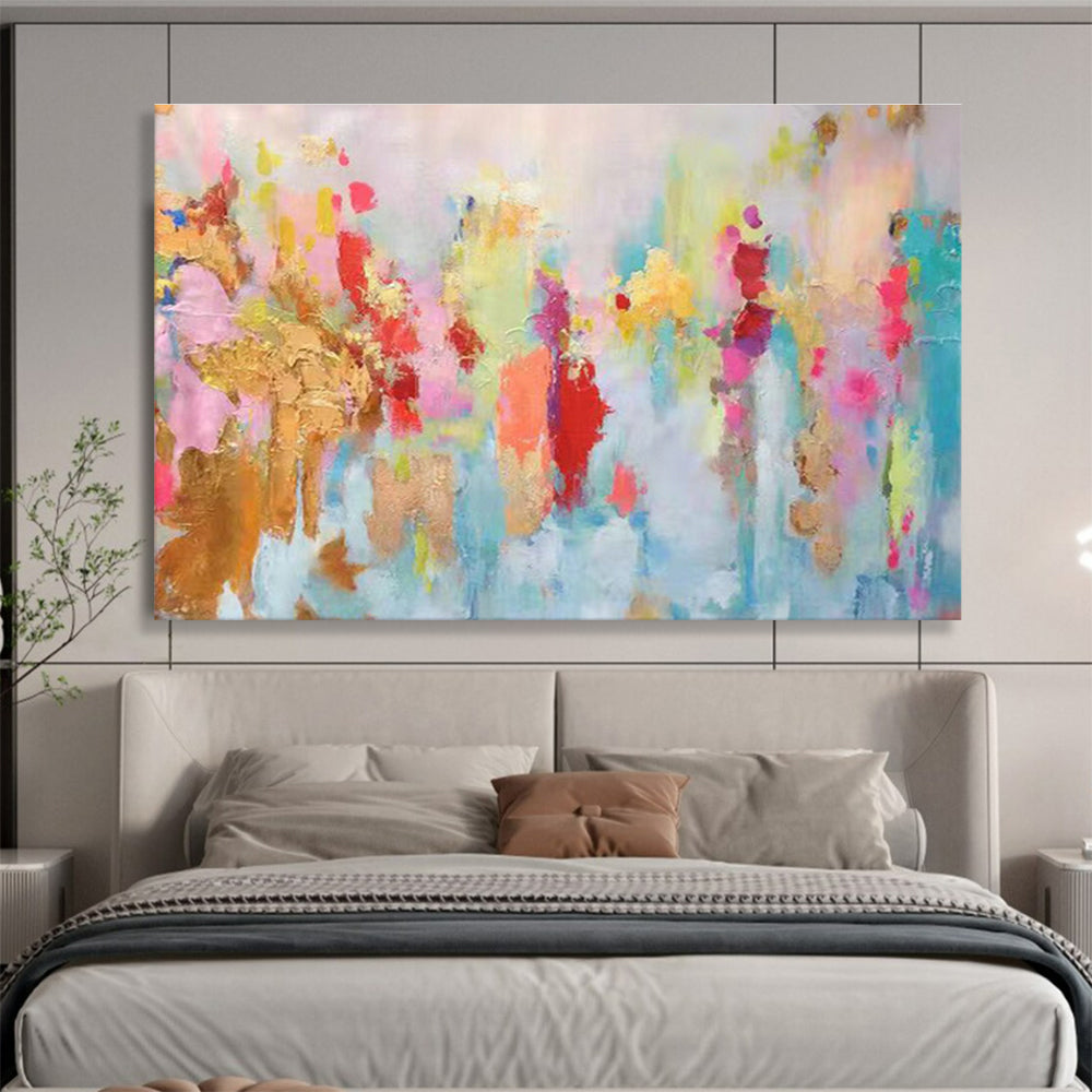 Customized Large Abstract Hand Painting for Subterranean Geothermal Power Plant Turbine Hall DLZ3027