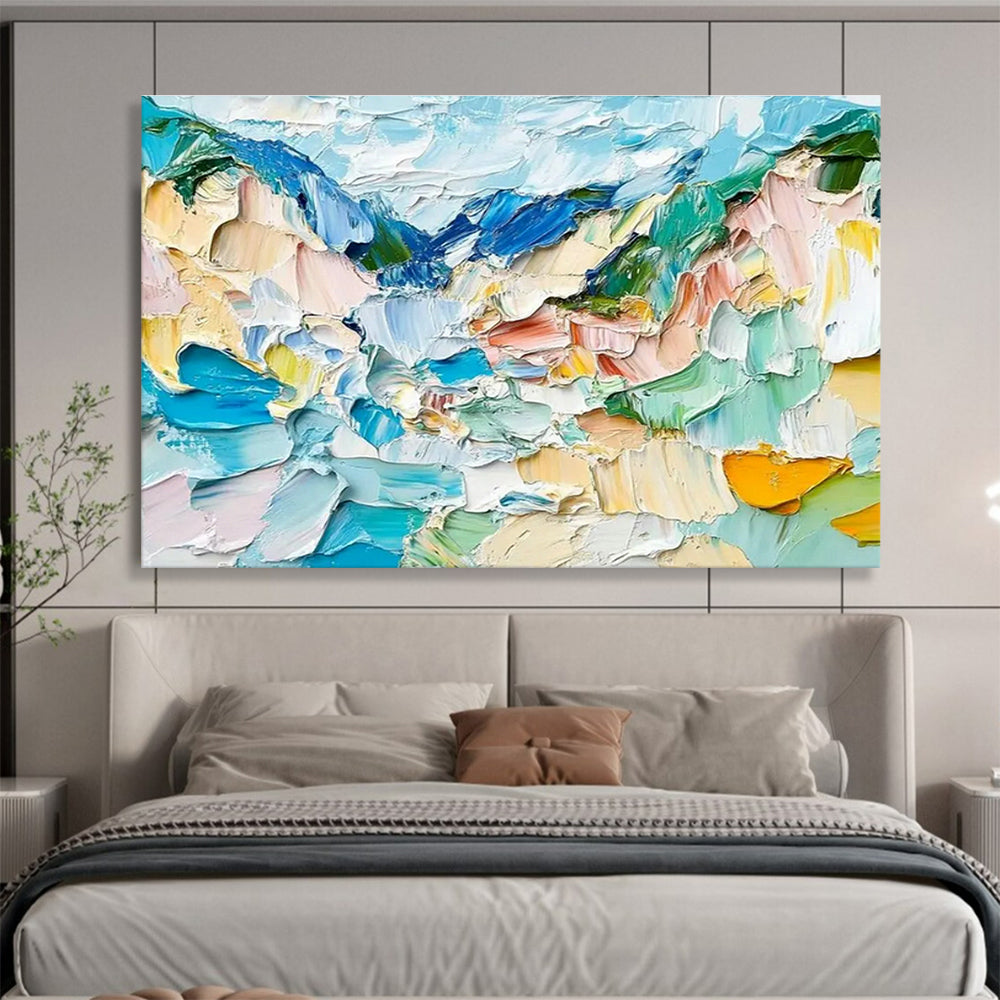 Custom-Made Giant Abstract Hand Painting for Underwater Sensor Network Redundancy and Fault Tolerance Enhancement Center DLZ3188