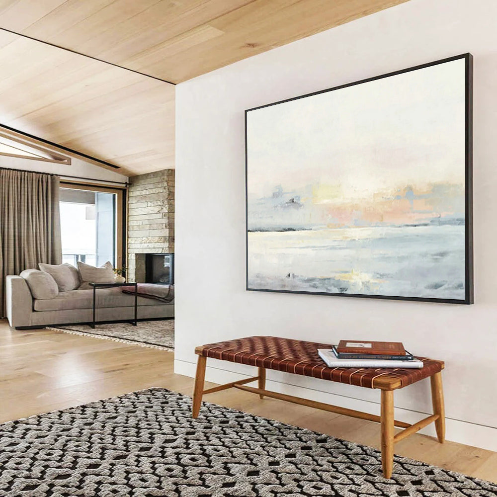 Large-Size Custom Hand-Painted Abstract Painting for Air Traffic Control Tower DLZ2790