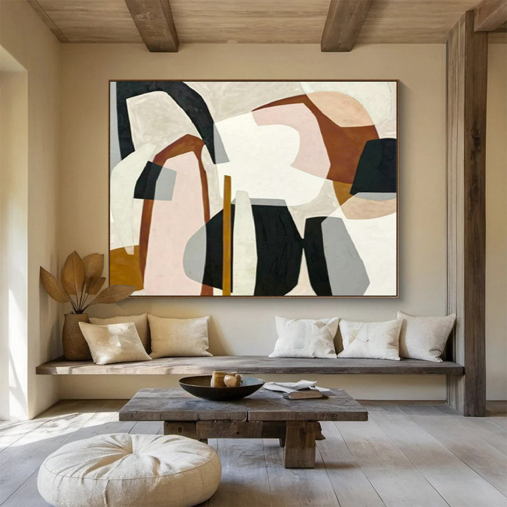 Customized Large Abstract Hand Painting for Lunar Regolith Greenhouse Prototype DLZ2965