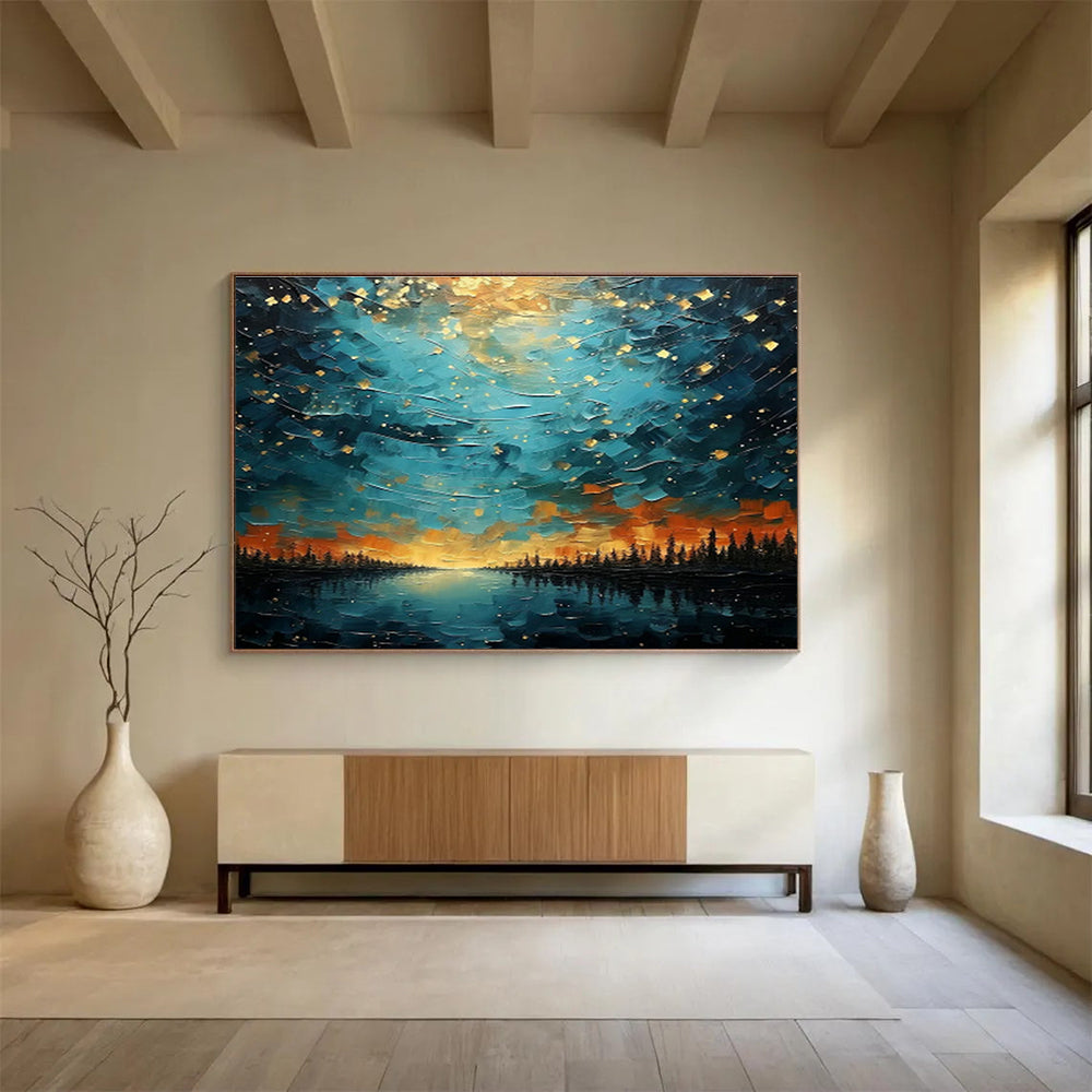 Large Custom Abstract Hand-Painted Art for Urban Vertical Farming Crop Yield Prediction Research Institute DLZ3090