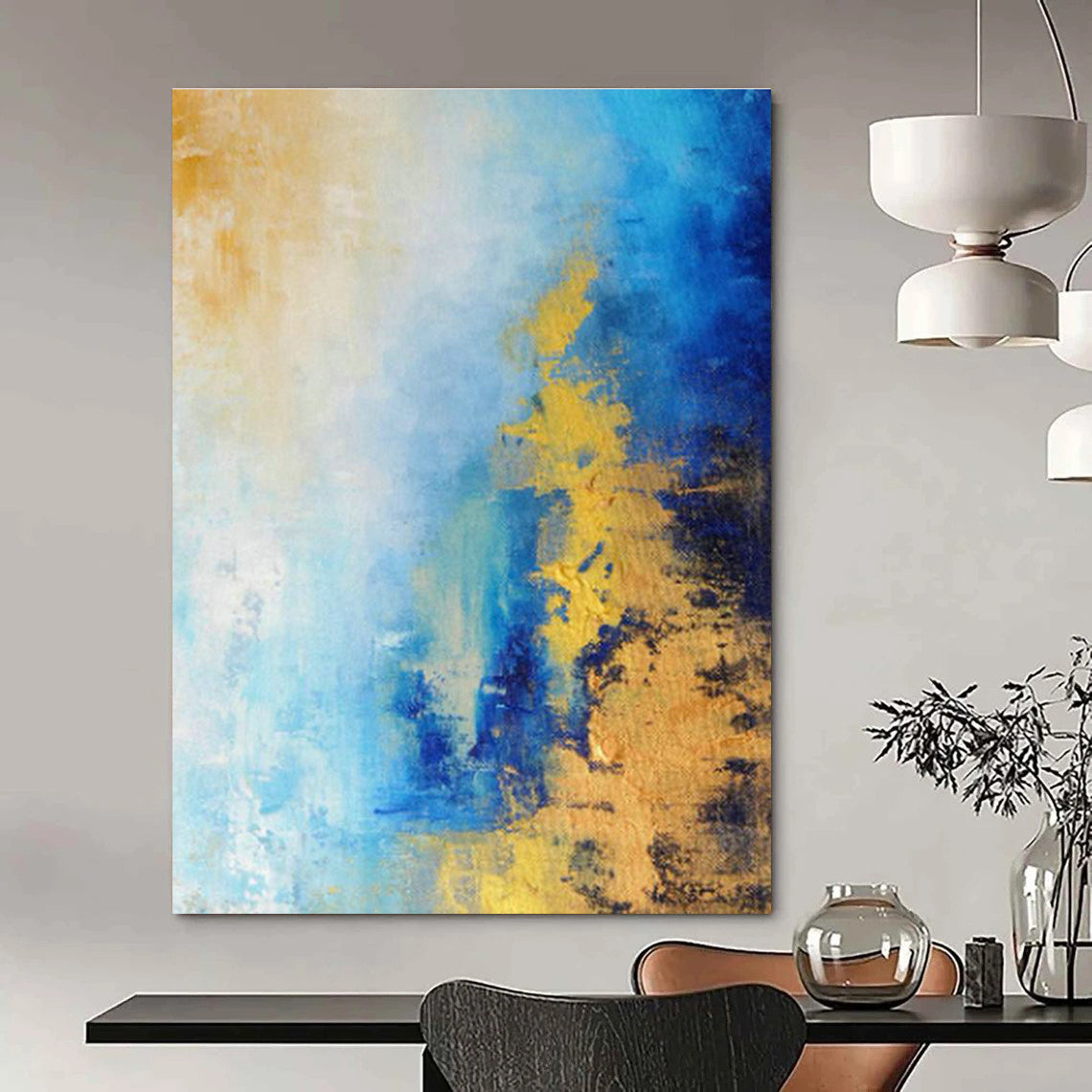 Colossal Custom Hand-Painted Abstract Art for Leather Craft Studios  DLZ0017