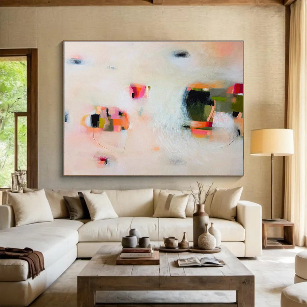 Prism Glass Custom Hand-Painted Abstract Art for Light Installations and Gallery Displays