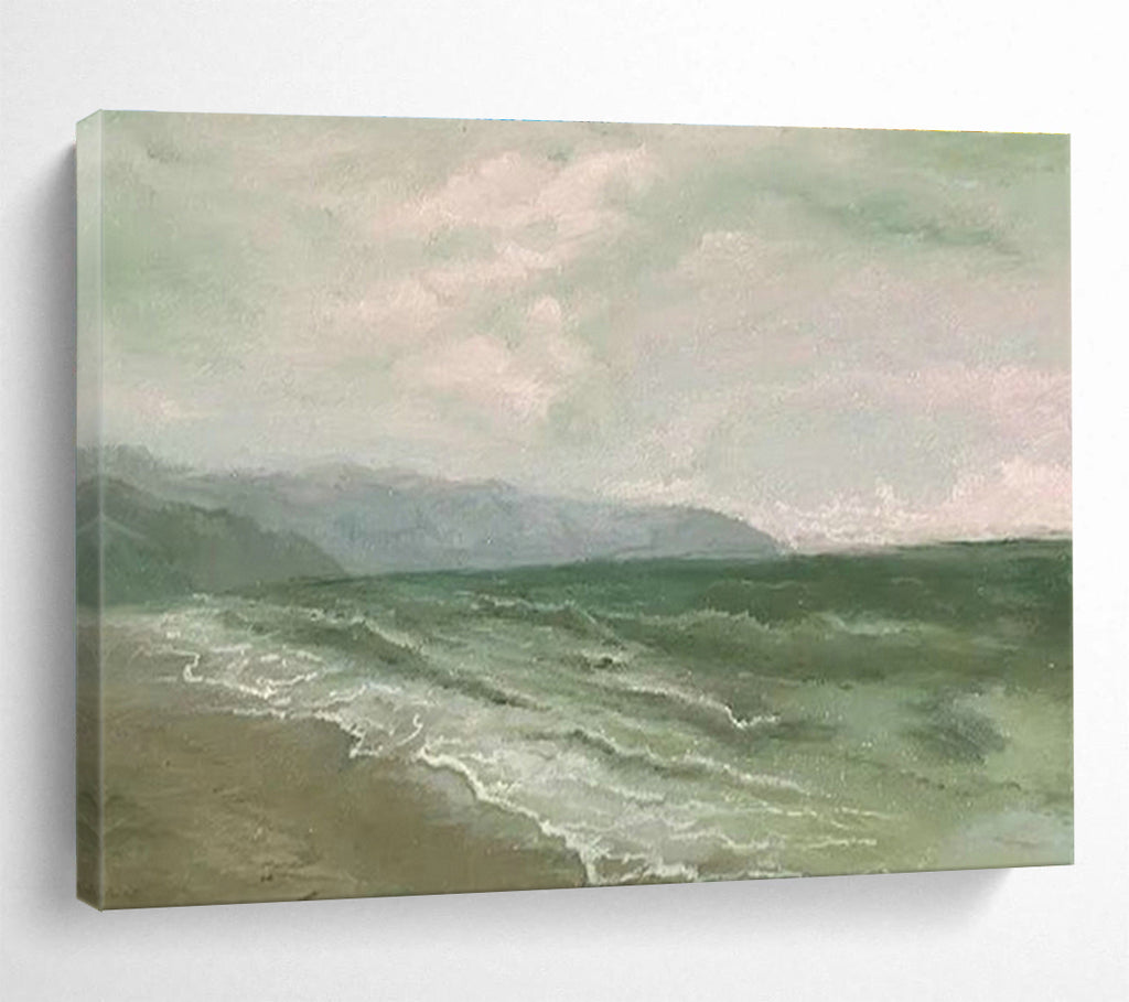 Oversized Custom Abstract Hand Painting for Arctic Freshwater Ecosystem Research Base DLZ2988